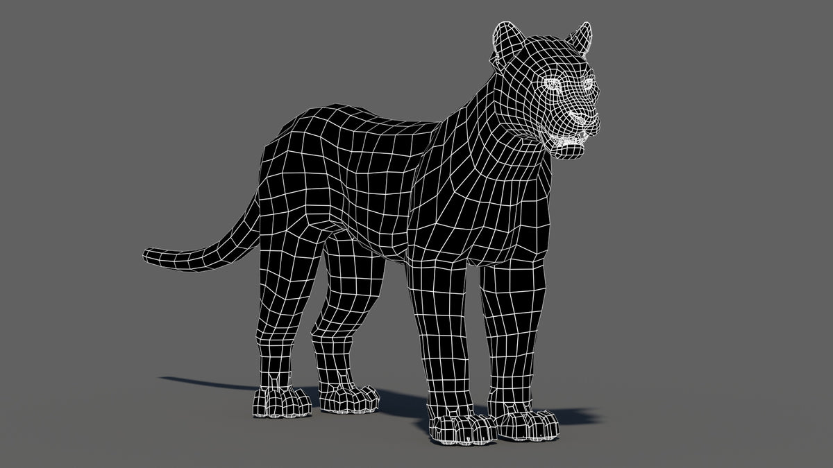 Game-Ready Puma 3D Model - Textured