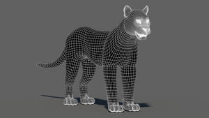 Game-Ready Puma 3D Model - Textured Thumbnail