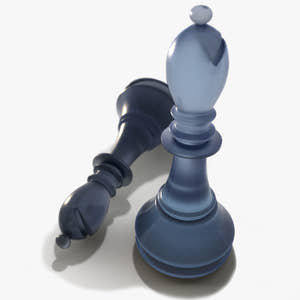 A realistic 3D model of the Bishop chess piece for Download Thumbnail