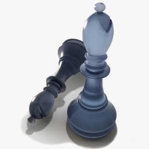 A realistic 3D model of the Bishop chess piece for Download Thumbnail