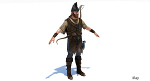Realistic Archer 3D Model for Download Thumbnail