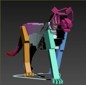 Lion 3D Model Rig Thumbnail