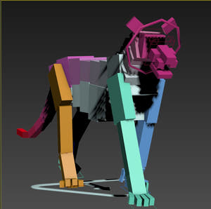 Lion 3D Model Rig Thumbnail