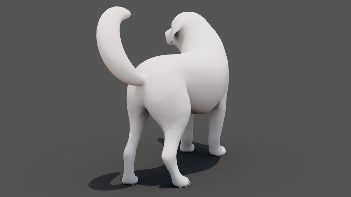 Rigged Great Pyrenees Dog 3D Model - Untextured Previz