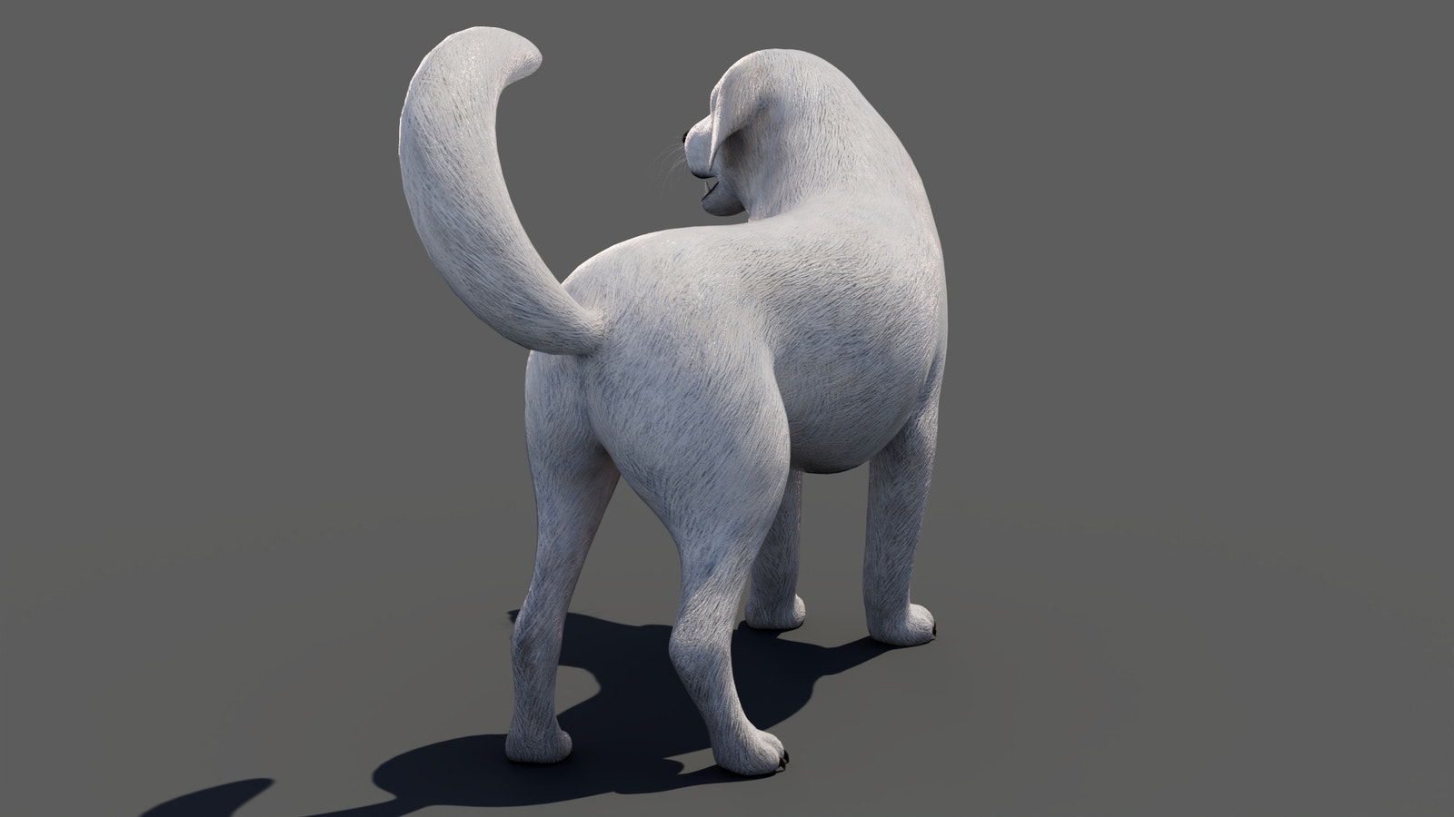 rigged Great Pyrenees dog 3D model