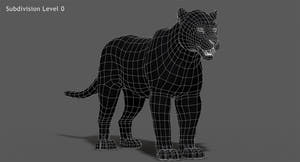 Rigged Jaguar 3D Model - Game-Ready Thumbnail