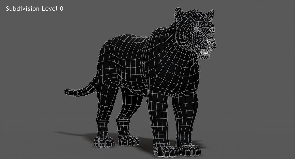 Rigged Jaguar 3D Model - Game-Ready