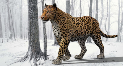 Leopard Rigged 3D Model