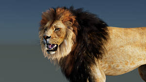 Rigged Lion 3D Model Thumbnail