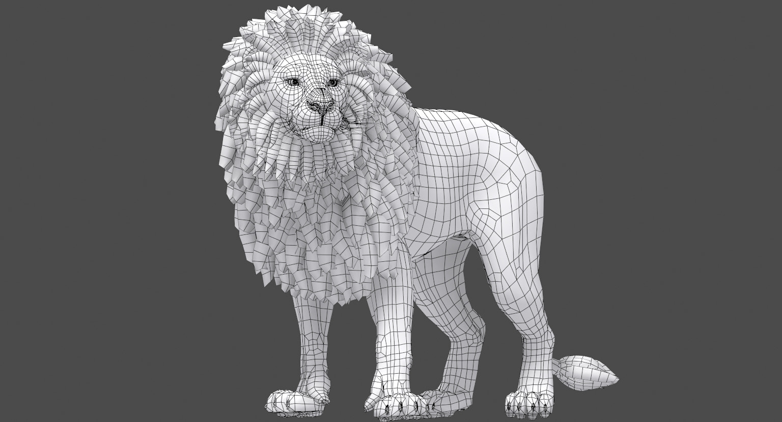 Rigged Lion 3D Model