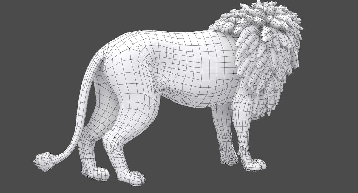 Rigged Lion 3D Model - Game-Ready