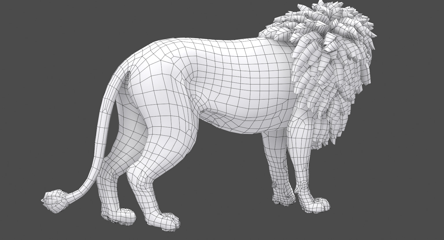 Rigged Lion 3D Model