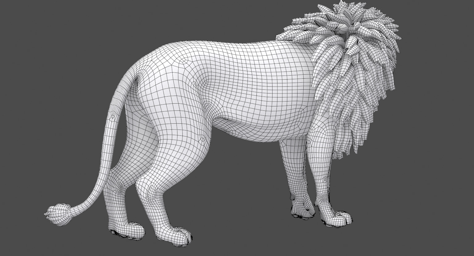 Rigged Lion 3D Model