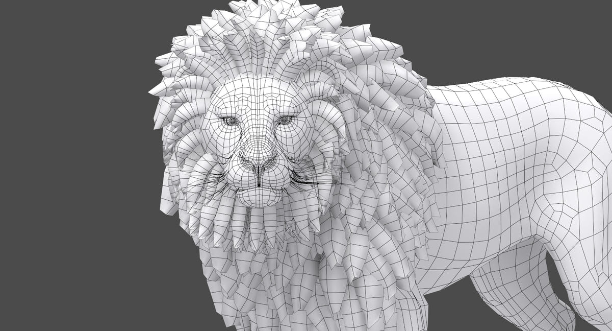 Rigged Lion 3D Model - Game-Ready