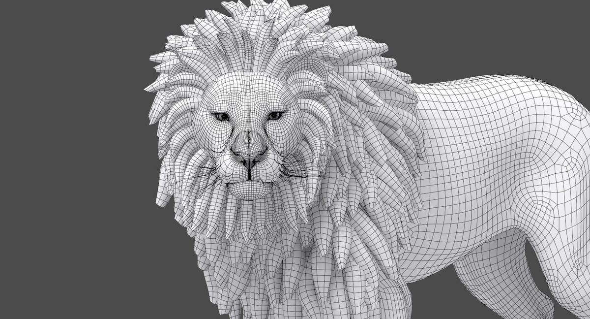 Rigged Lion 3D Model - Game-Ready