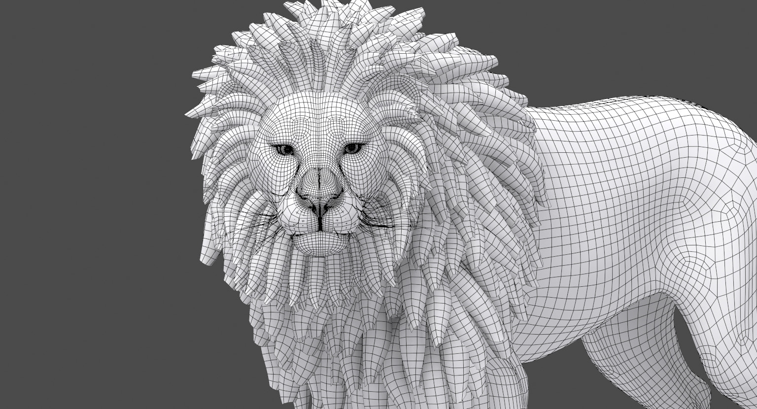 Rigged Lion 3D Model