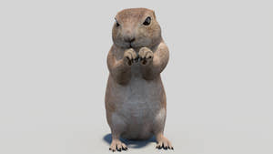 Rigged Prairie Dog 3D Model Thumbnail