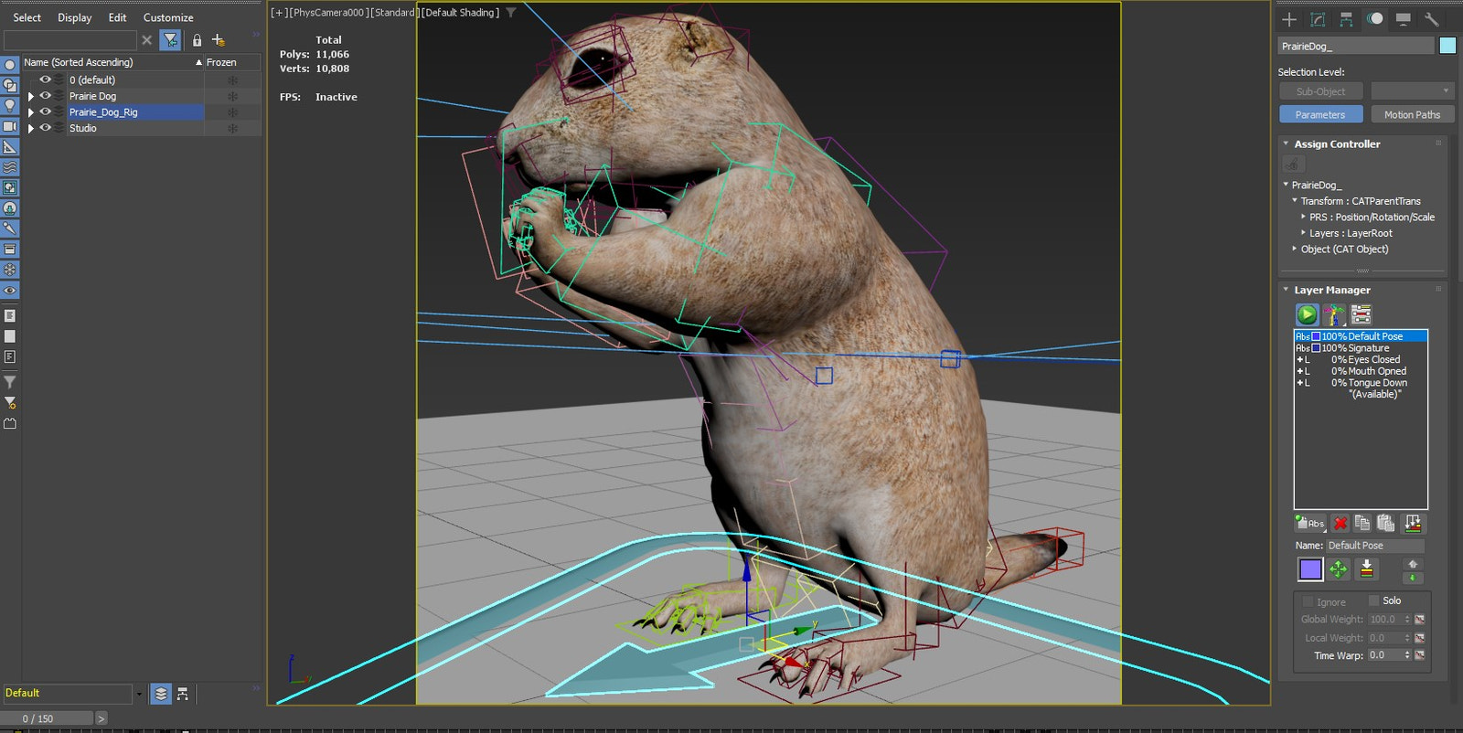 Rigged Prairie Dog 3D Model