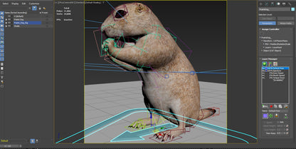 Animated Prairie Dog 3D Model