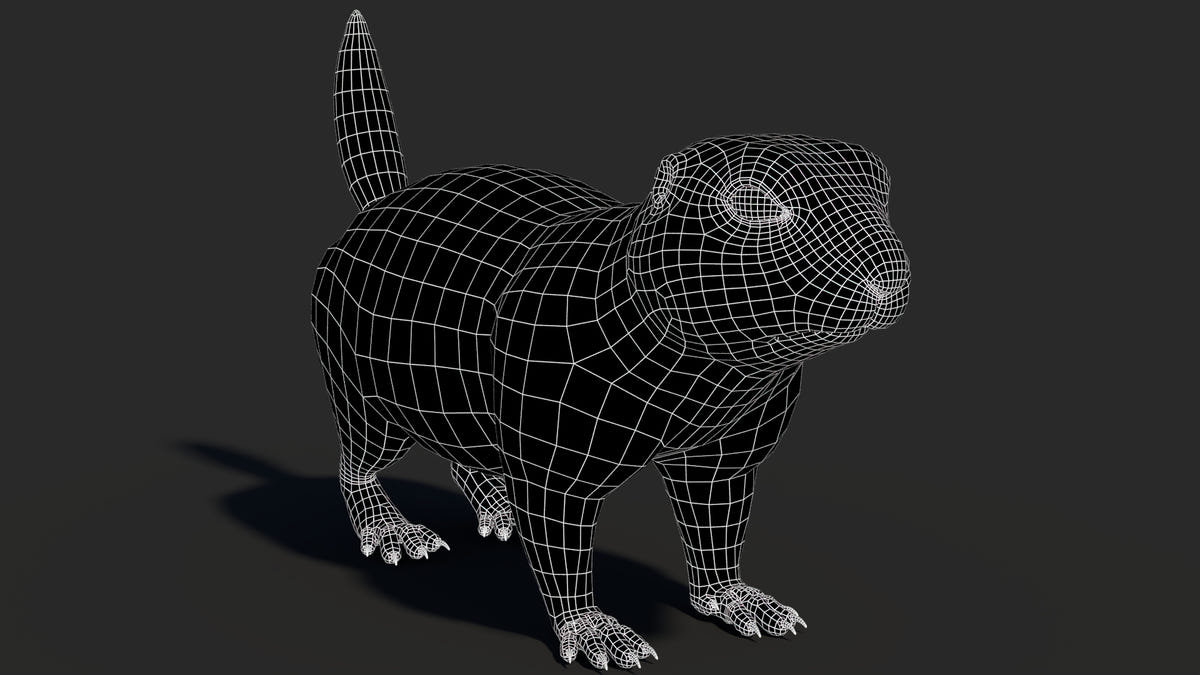 Rigged Prairie Dog 3D Model Fur