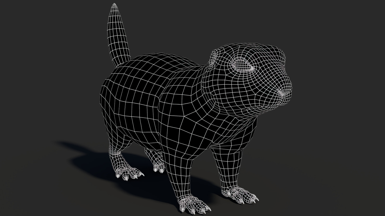 Animated Prairie Dog 3D Model Fur