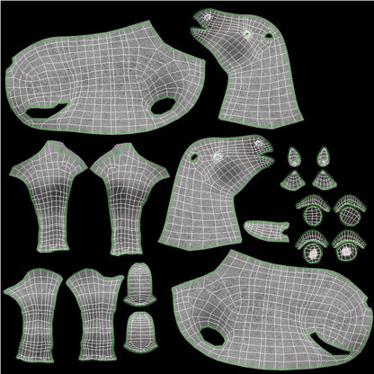 Rigged White Horse 3D Model