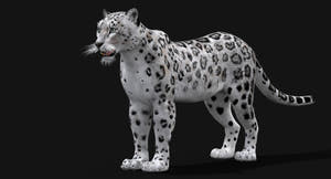 Realistic Snow Leopard 3D Model for game Thumbnail