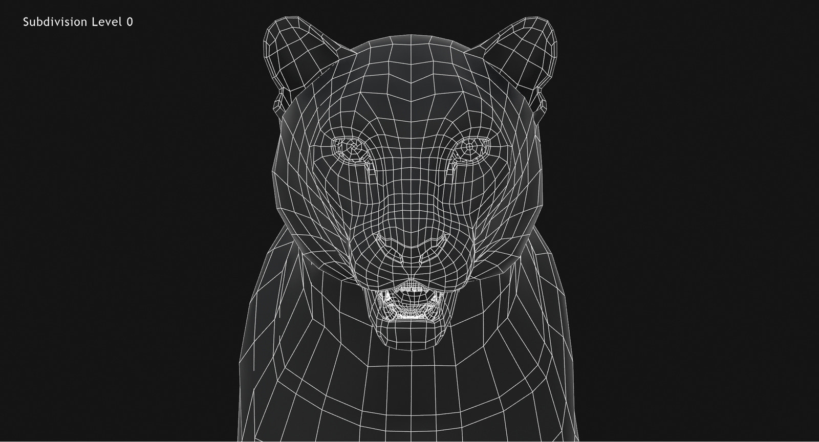Animated Big Cats 3D Model Fur