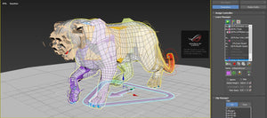 Animated Snow Leopard 3D Model - 3ds max scren printscreen Thumbnail