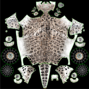 Snow Leopard 3D Model Body UVs Thumbnail