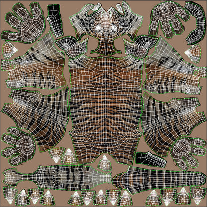 Sumatran Tiger 3D Model Fur