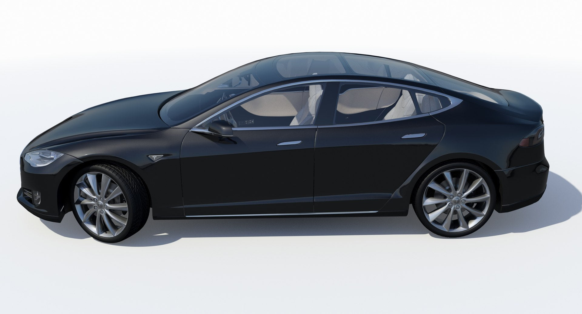 2014 Tesla Model S 3D Model for Download