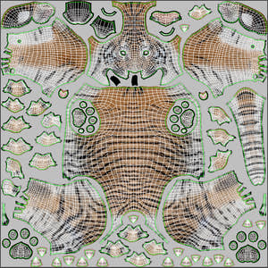 Animated Tiger Cub 3D Model Bundle — Natural and White Thumbnail