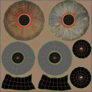 Animated Tiger Cub 3D Model Eyes UVs Thumbnail
