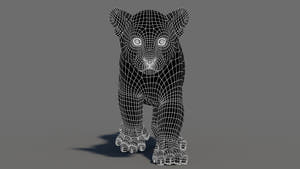 Animated Tiger Cub 3D Model - Game-Ready Thumbnail