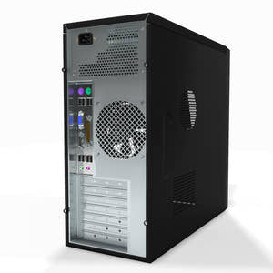 Black Computer 3D Model Thumbnail