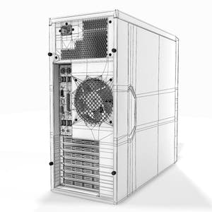 Black Computer 3D Model Thumbnail