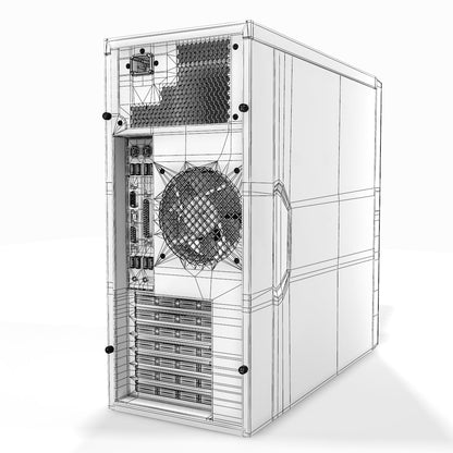 Black Computer 3D Model