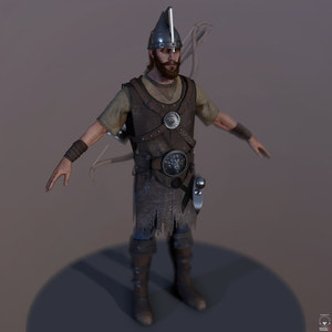 Realistic Archer 3D Model Thumbnail