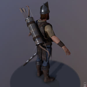 Game-Ready Archer 3D Model Thumbnail