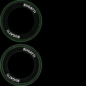 Bugatti Type 41 Royale Esders 3D Model Tire UVs Thumbnail