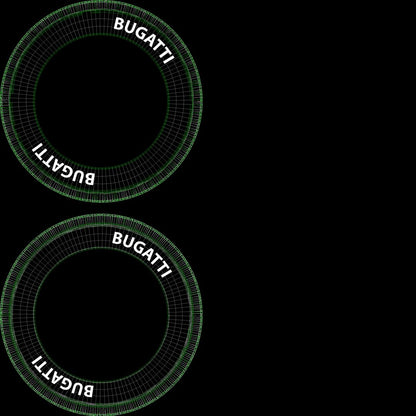 Bugatti Type 41 Royale Esders 3D Model Tire UVs