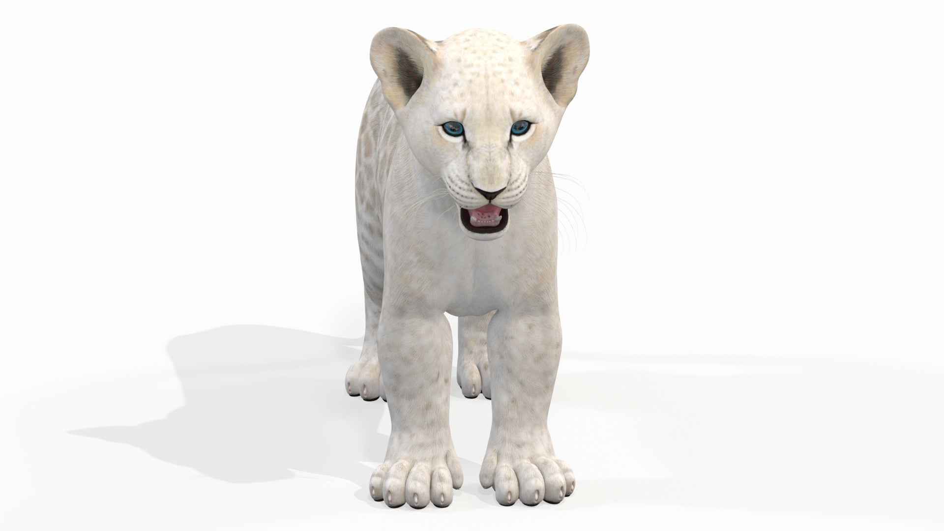 Realistic Lion Cub 3D Model for Download