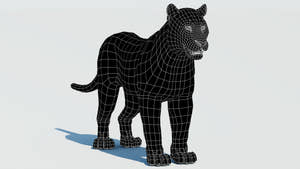 Siberian White Tiger 3D Model Thumbnail