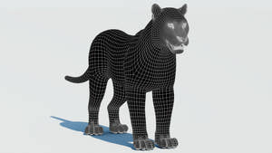Siberian White Tiger 3D Model Thumbnail
