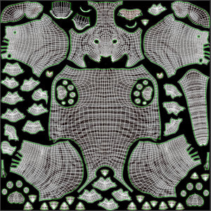 Animated White Tiger Cub 3D Model Thumbnail