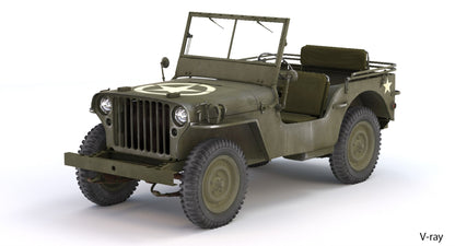 Willys MB Jeep 3D Model for Download