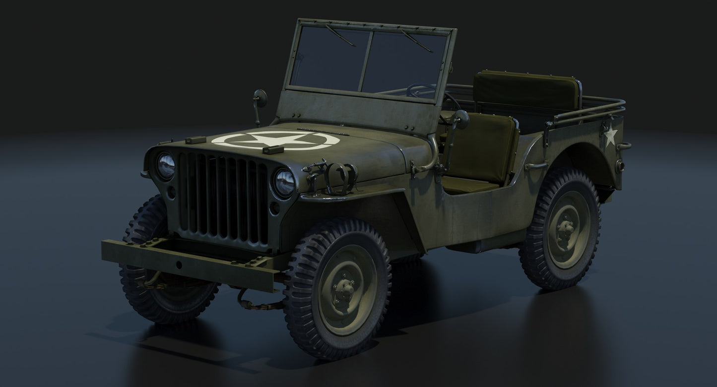 Willys MB Jeep 3D Model for Download