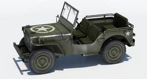 Willys MB Jeep 3D Model for Download Thumbnail