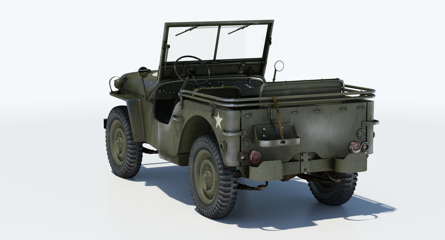 Willys MB Jeep 3D Model for Download